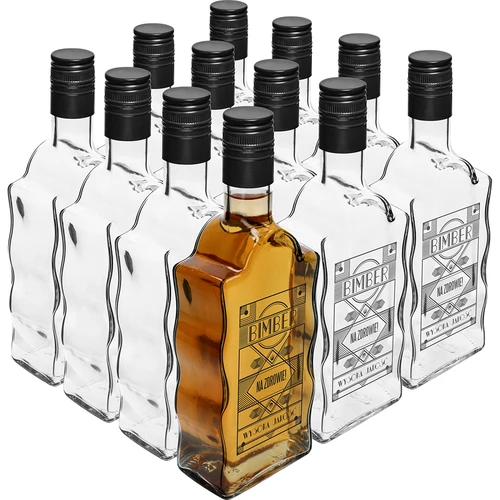 Botella Monástica 500ml, con tapa, impresión Aguardiente - 5