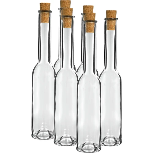 Botella para licor 200ml 6uds.+ 6 corchos KK23/18  - 1 