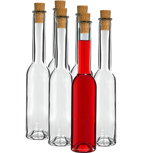 Botella para licor 200ml 6uds.+ 6 corchos KK23/18 - 2