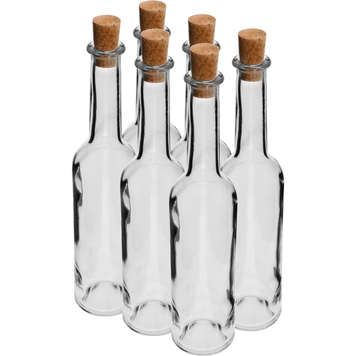 Botella para licor 350ml 6uds.+ 6 corchos  - 1 