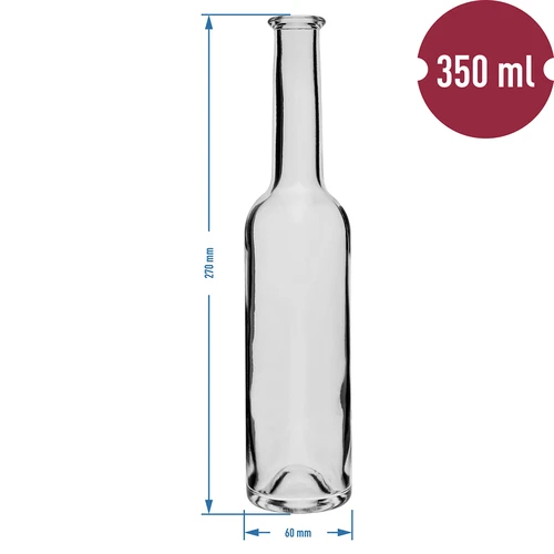 Botella para licor 350ml 6uds.+ 6 corchos - 6