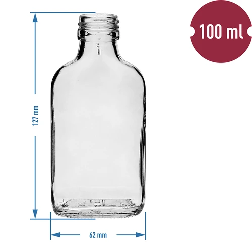 Botella para licores tipo petaca 100ml - 10 unidades. - 4