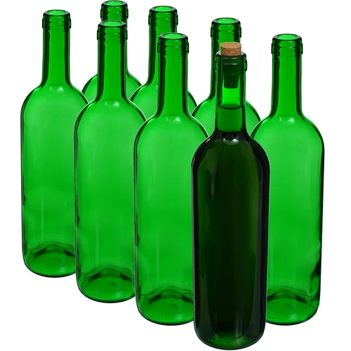 Botella para vino 750ml verde - paquete de 8 unidades. - 2