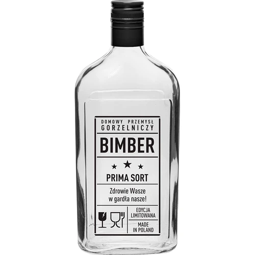 Botella Petaca 500ml con tap. impr. Aguardiente PRL  - 1 