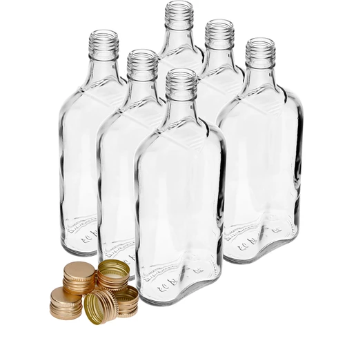 Botella Petaca 500ml con tapa - 6 uds. - 10