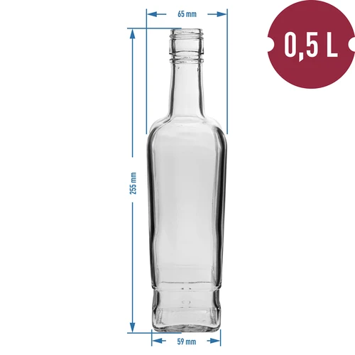 Botella Principal 500ml con tapa, 6 uds. - 6