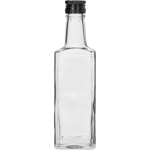 Botella Receptura 250 ml, con tapón negro, 1 ud.