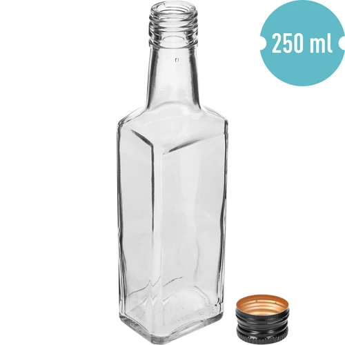 Botella Receptura 250 ml, con tapón negro, 1 ud. - 2