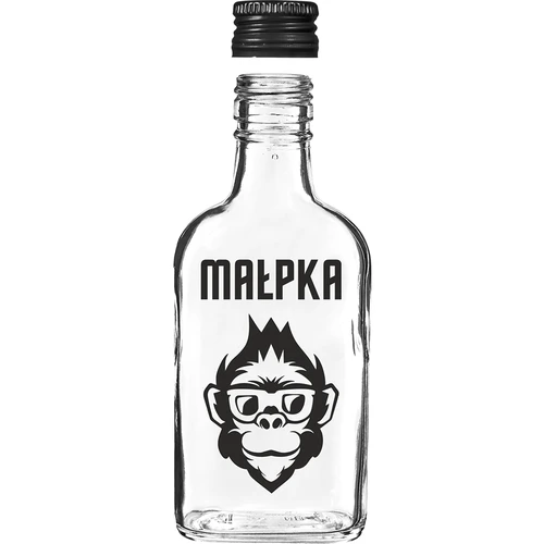 Botella tipo petaca 200 ml con tapón de rosca, estampado «Monito», 1 ud. - 3