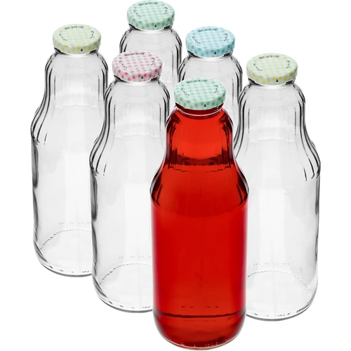 Botella TO para jugo 1L con tapa fi43 - 6uds. - 2