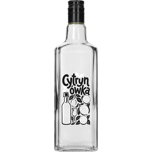 Botella Tynktura 500 ml con impresión «Cytrynówka» y tapón de rosca  - 1 