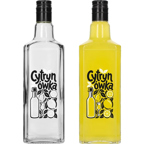 Botella Tynktura 500 ml con impresión «Cytrynówka» y tapón de rosca - 3