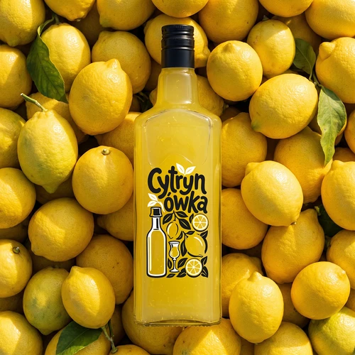 Botella Tynktura 500 ml con impresión «Cytrynówka» y tapón de rosca - 6