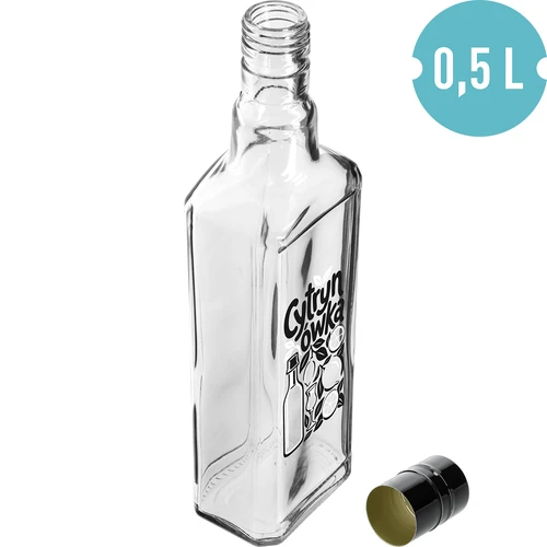 Botella Tynktura 500 ml con impresión «Cytrynówka» y tapón de rosca - 2