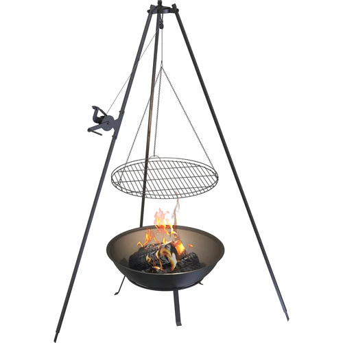Brasero de jardín con parrilla, Ø55 cm, redondo, en forma de cuenco - 7