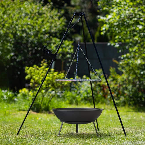 Brasero de jardín con parrilla, Ø55 cm, redondo, en forma de cuenco - 10