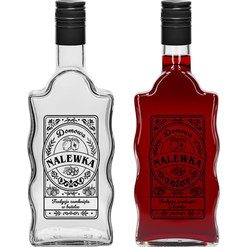 Butelka Klasztorna 500 ml z zakrętką, nadruk „Nalewka", 1 szt. - 2
