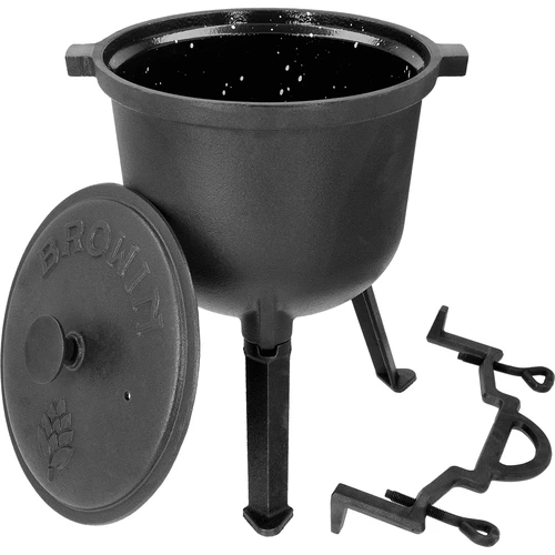 Caldero de cazador de hierro fundido con interior esmaltado, 8 L - 3
