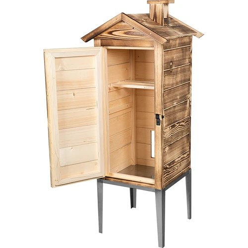 Cámara de ahumado a leña - de madera de abeto, 200 L, con base de acero inoxidable - 2