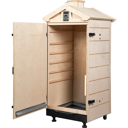 Cámara de ahumado de contrachapado certificado, sin bastidor, 200 L, con ruedas - 2