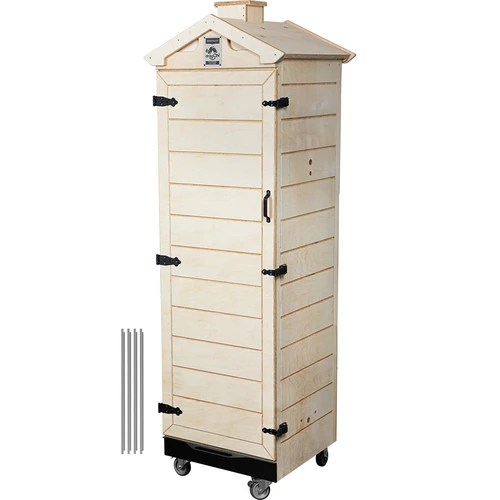 Cámara de ahumado de contrachapado certificado, sin bastidor, 320L, con ruedas  - 1 