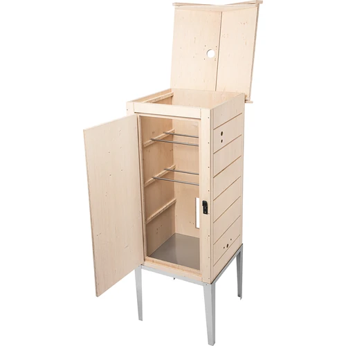 Cámara de ahumado de madera contrachapada certificada, 200 L, con base de acero inoxidable - 2