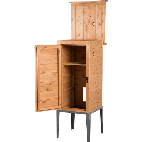 Cámara de ahumado de madera de alerce, 200 L, con base de acero inoxidable - 2