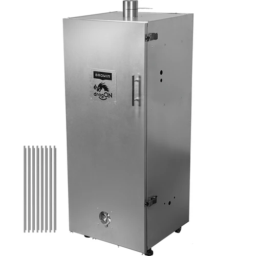 Cámara de ahumado metálica 250L, con ruedas