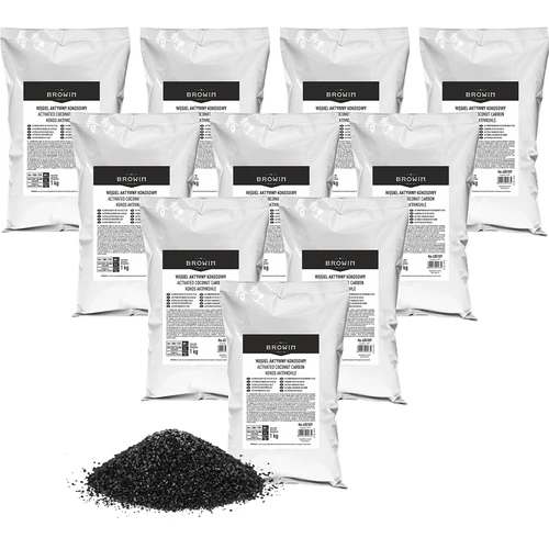 Carbón activado de coco 1 kg x 10 - conjunto  - 1 