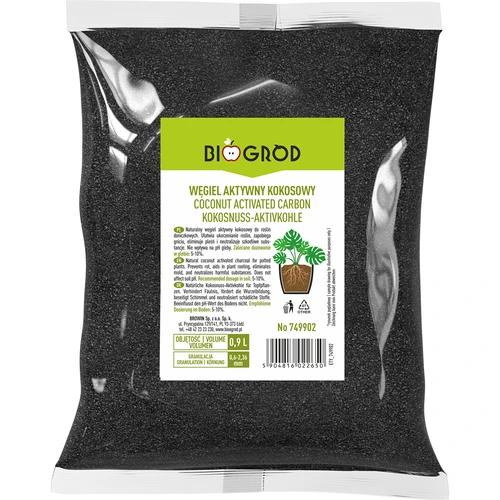 Carbón activado de coco para plantas 0,9L - 3