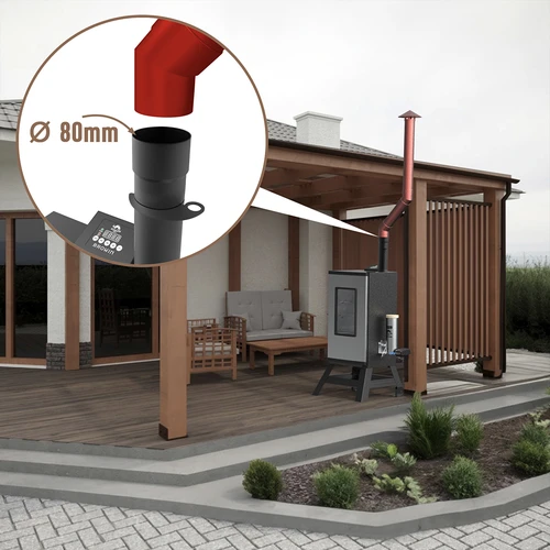 Chimenea para ahumadores de acero dragON - 6