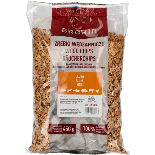 Chips de aliso para ahumar y barbacoa, 450 g, cl. 8
