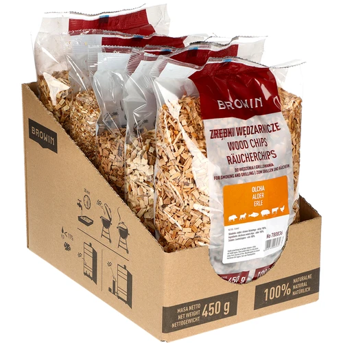Chips de aliso para ahumar y barbacoa, 450 g, cl. 8 - 2