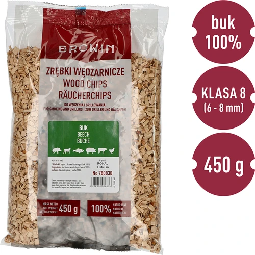 Chips de haya para ahumar y barbacoa, 450 g, clase 8 - 3