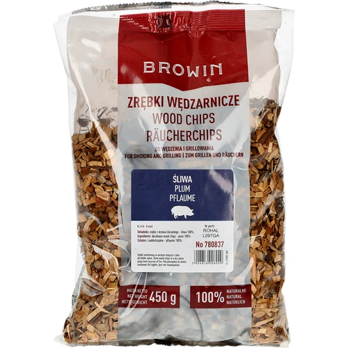 Chips de madera de ciruelo para ahumar y parrilla, 450 g, clase 8