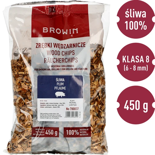 Chips de madera de ciruelo para ahumar y parrilla, 450 g, clase 8 - 3