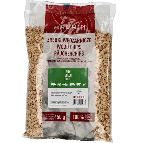 Chips de madera para ahumar y barbacoa, haya, 450 g, clase 8