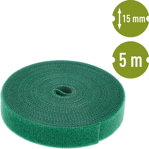 Cinta de jardín con velcro, verde, 15 mm x 5 m - 2