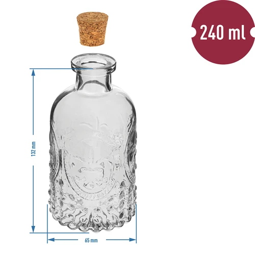 Conjunto de botellitas con corchos, 240ml - 4uds. - 5