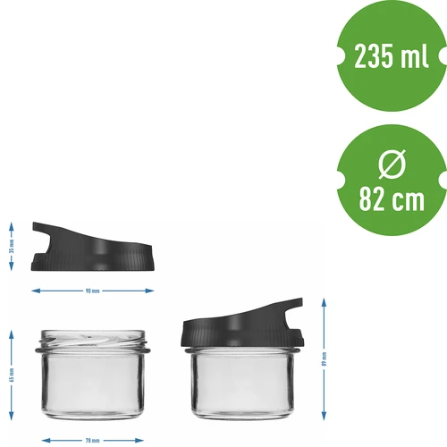 Contenedor de almacenamiento de 235 ml con tapa - 5
