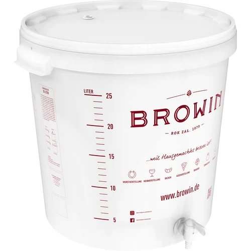 Contenedor de fermentación blanco 30L impresión DE grifo 2 tubos - 4