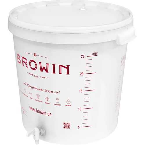 Contenedor de fermentación blanco 30L impresión DE grifo 2 tubos - 14