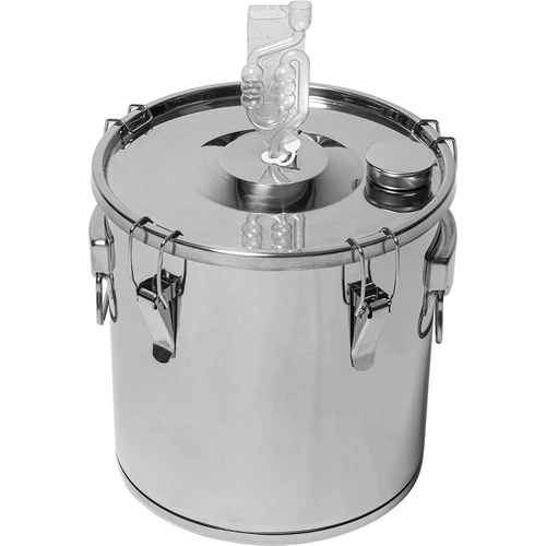 << Contenedor para ferm. y destilación - acero inox. 18l - 4