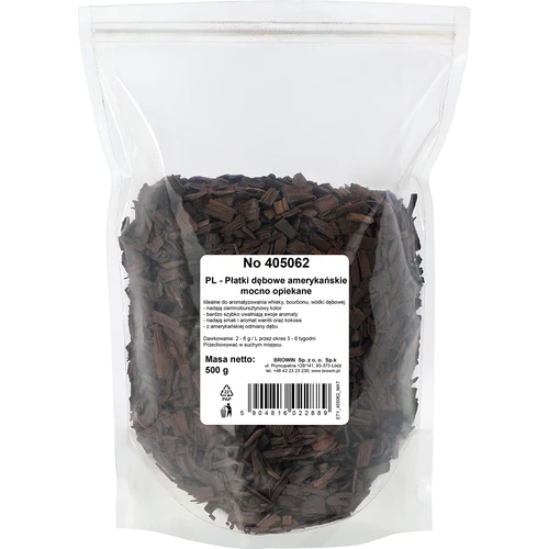 Copos de roble americano muy tostados 500 g - 2