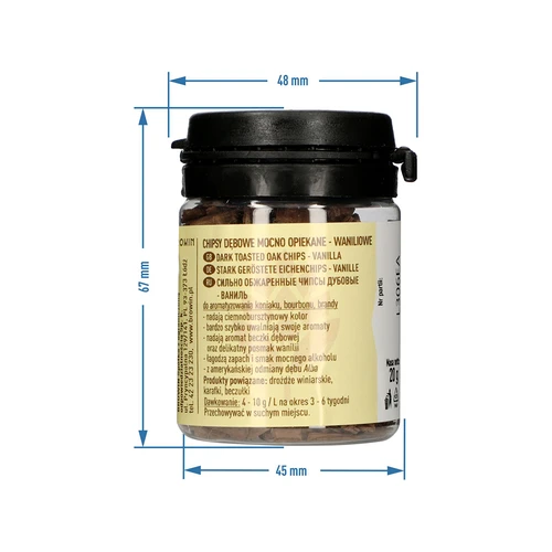 Copos de roble de vainilla, muy tostados, 20g - 8