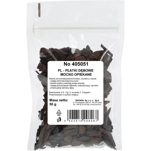 Copos de roble muy tostados 50 g - 2