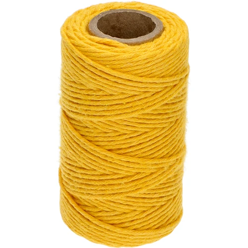 Cordón de algodón amarillo 2 mm/55 m/100 g  - 1 