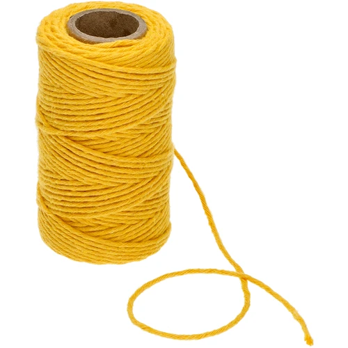 Cordón de algodón amarillo 2 mm/55 m/100 g - 3