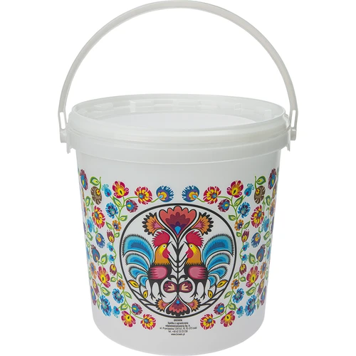 Cubo alimentario GWIOZDA - con tapa, 10 L  - 1 