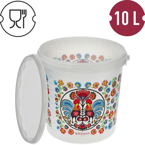 Cubo alimentario GWIOZDA - con tapa, 10 L - 4
